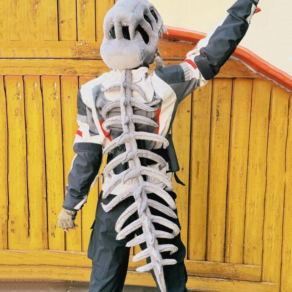 Dinosaur Skeleton Costume Set Funny Skull Dress up Animal Costume Theme Party Halloween Cosplay for Adult