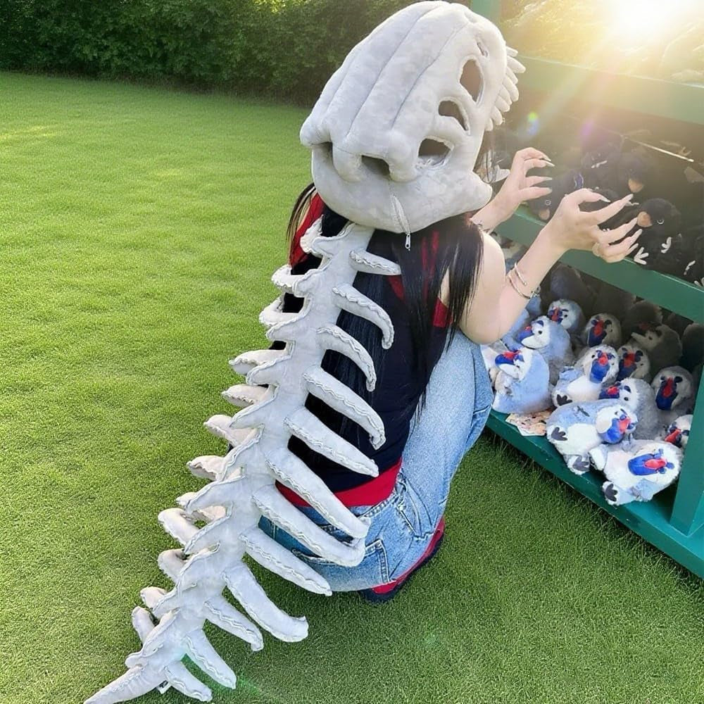 Dinosaur Skeleton Costume Set Funny Skull Dress up Animal Costume Theme Party Halloween Cosplay for Adult