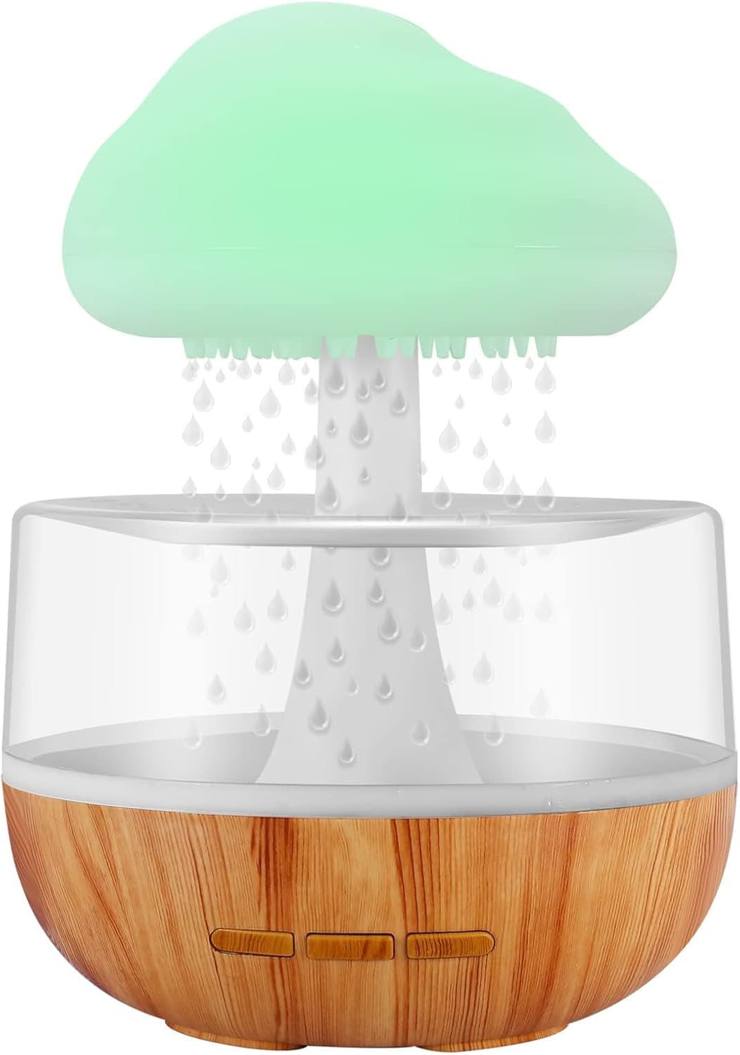 Regenwolken Luftbefeuchter, Regenwolken-Nachtlicht,  Diffuser Luftbefeuchter Mit 7 Farben Led-Lichtern/Luftbefeuchter Schlafzimmer, Wassertropfen Sound Für Schlafen/Entspannung